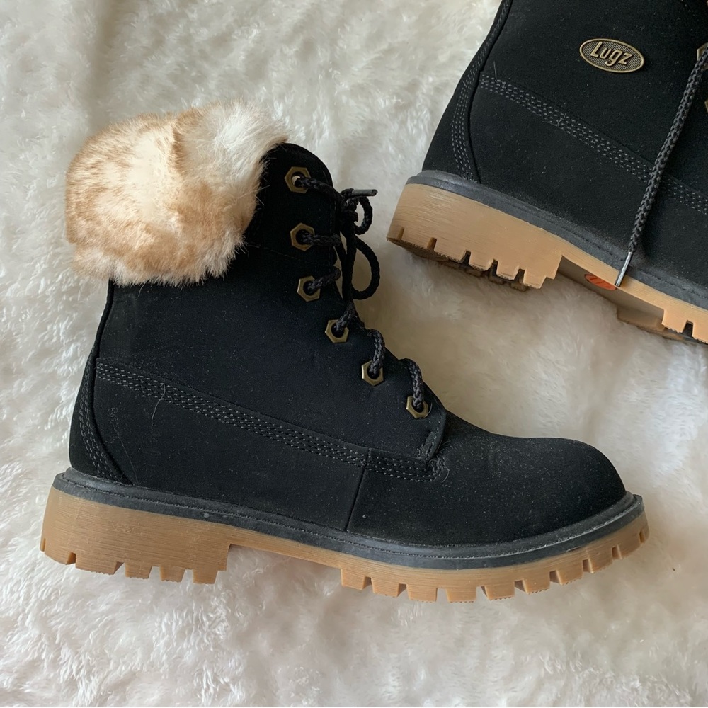 ୨୧ ･ﾟ✧ Lugz Black Fluffy Booties - Picture 2 of 7